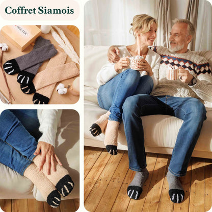 CuddlePaws™ – Chaussettes Cocooning Pattes de Chat