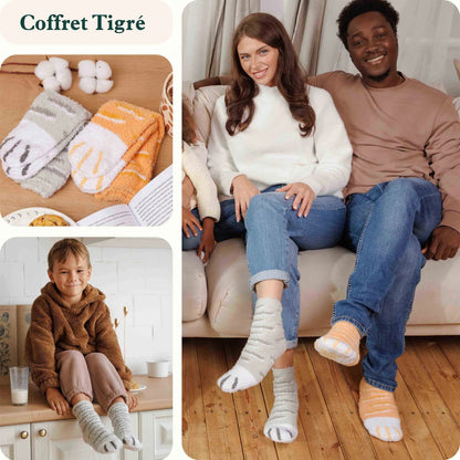 CuddlePaws™ – Chaussettes Cocooning Pattes de Chat
