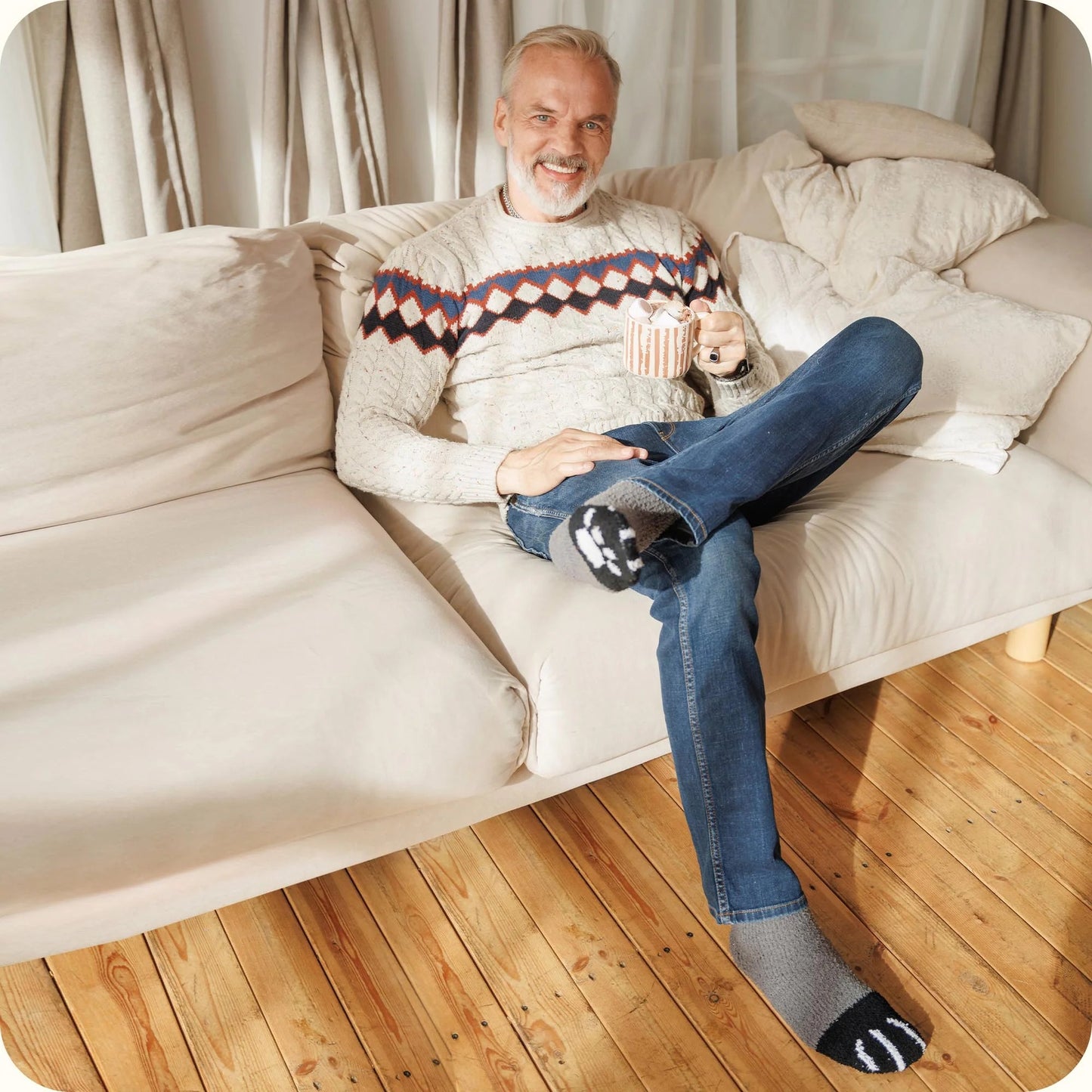 CuddlePaws™ – Chaussettes Cocooning Pattes de Chat